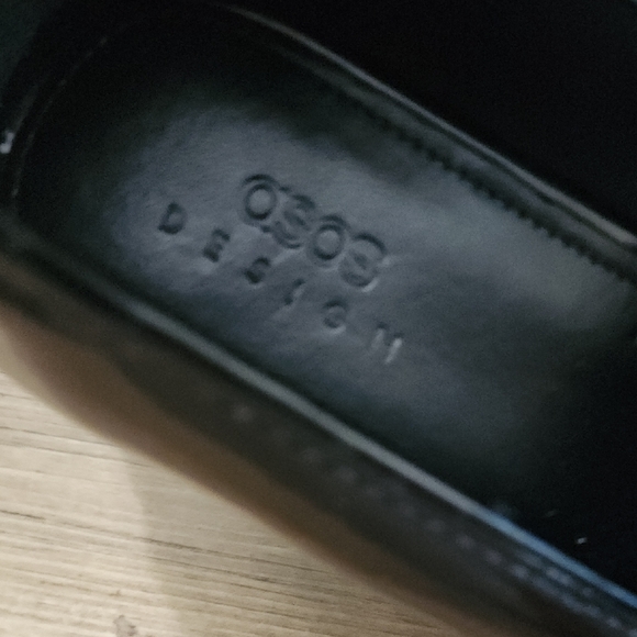 ASOS Black Platform Loafers Daisy Floral Appliqué Chunky Heel Slip-On Shoes - Picture 2 of 9